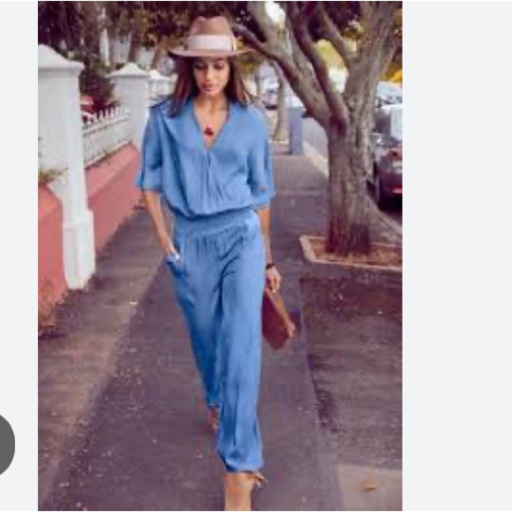 Chambray Jumpsuit - Picture 9 of 9